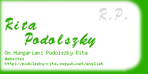 rita podolszky business card